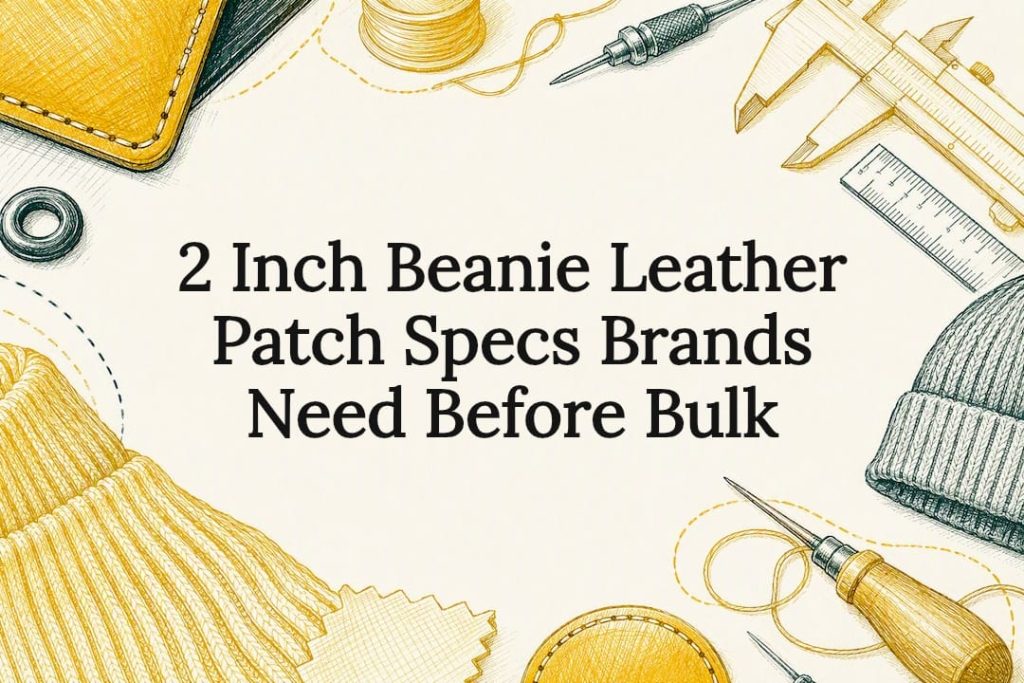 Decorative leather patch specification title card