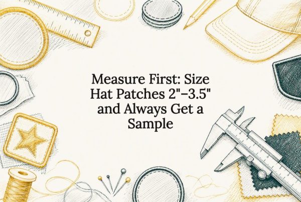 Decorative hat patch sizing title card