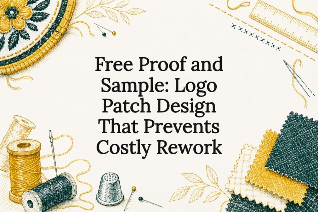 Decorative logo patch design title card