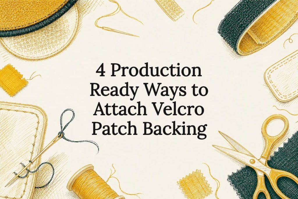 Decorative Velcro patch backing title card