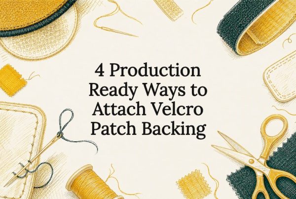 Decorative Velcro patch backing title card