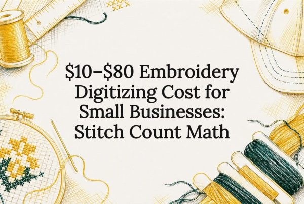 Decorative embroidery cost title card