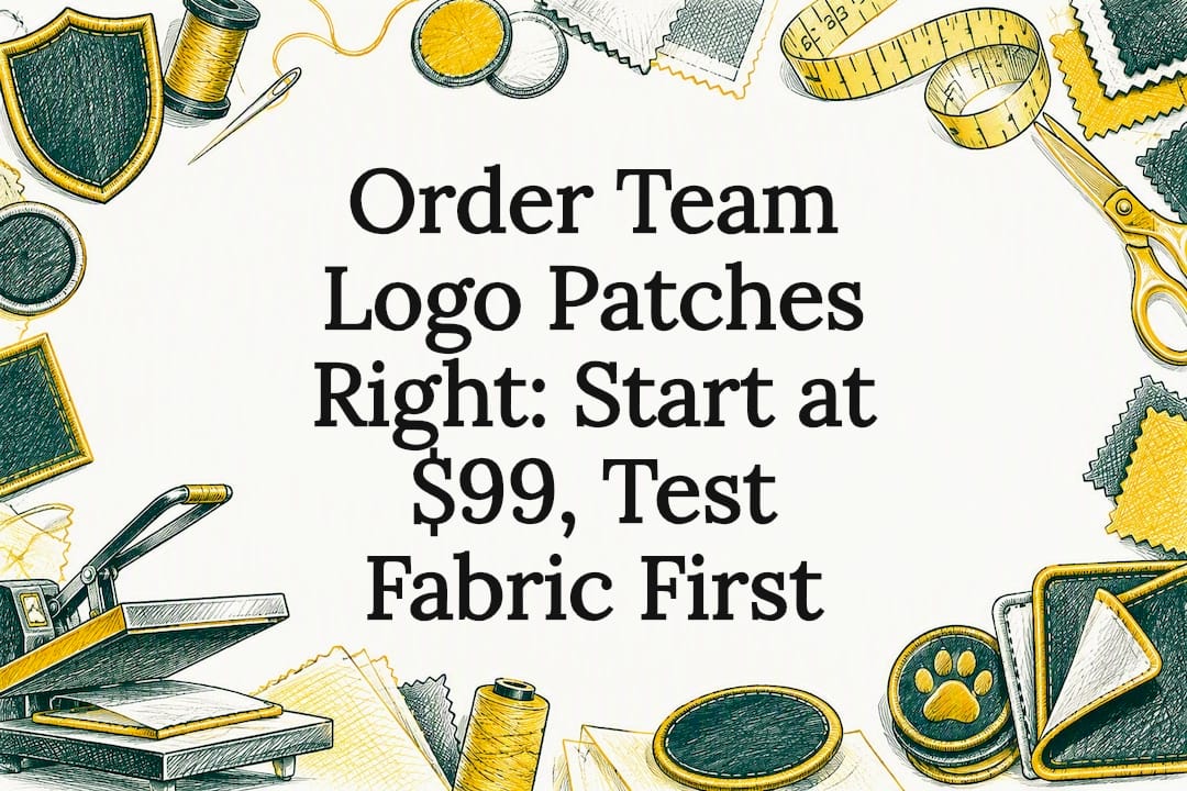 Order Team Logo Patches Right: Start at $99, Test Fabric First