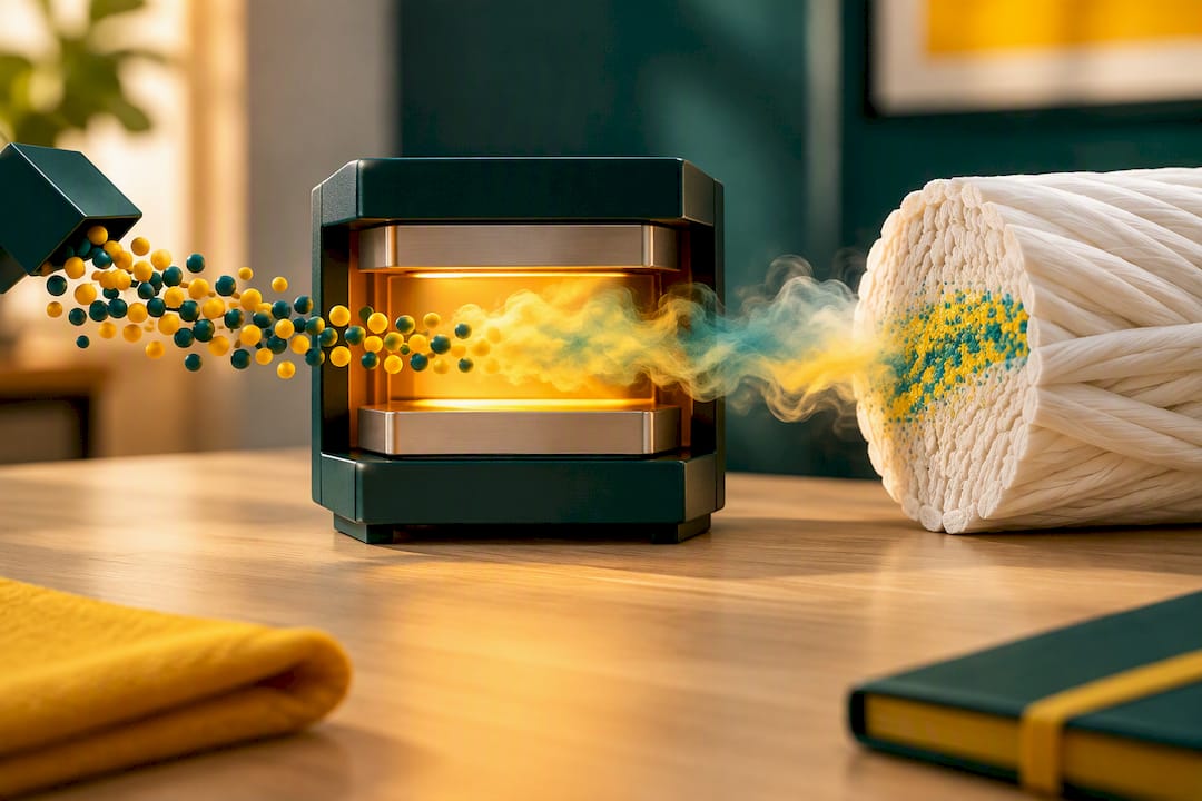 Dye sublimation bonding inside polyester fibers