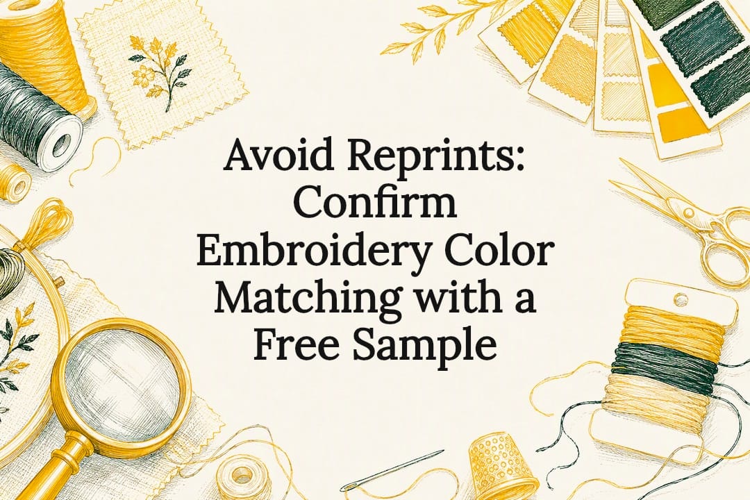 Avoid Reprints: Confirm Embroidery Color Matching with a Free Sample