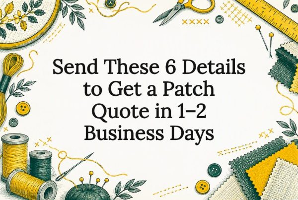 Decorative custom patch quote title card
