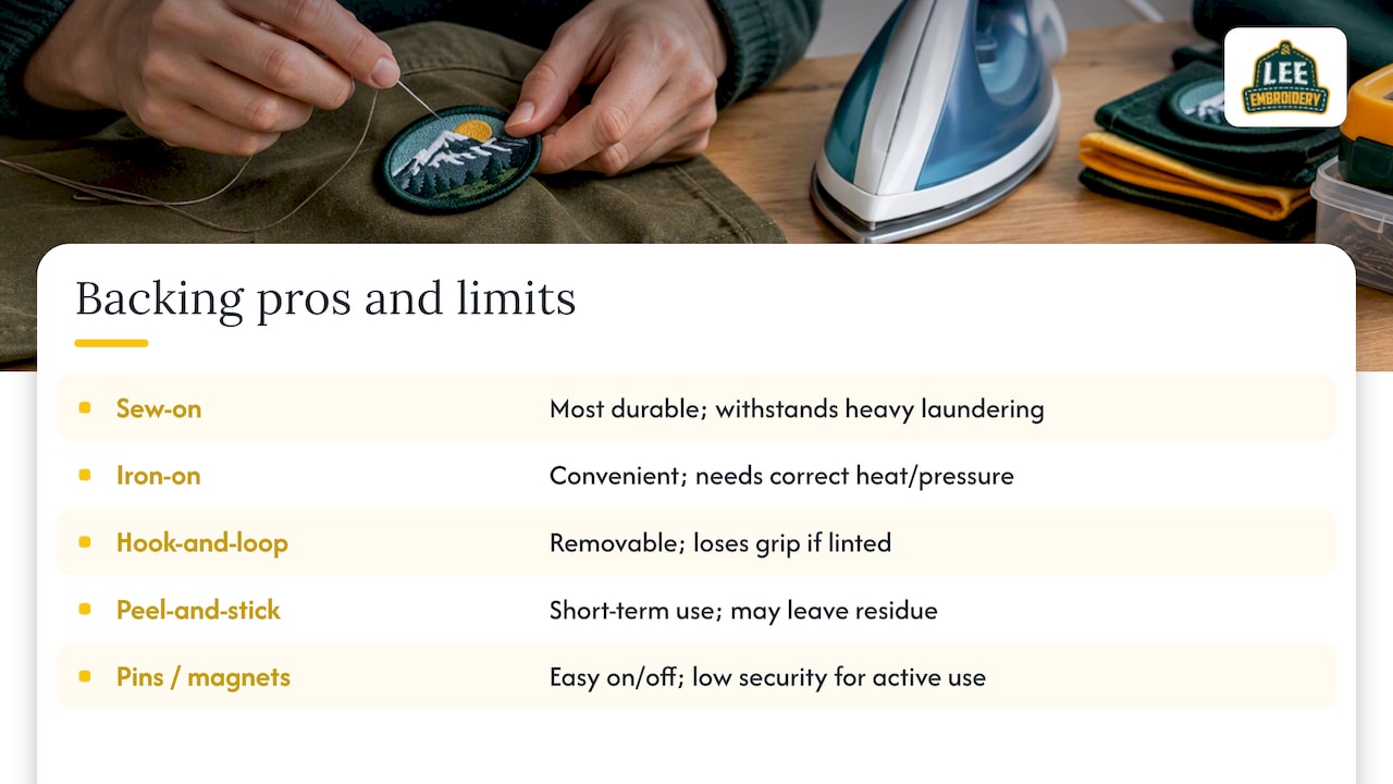 2. Pros, cons, and practical limits for each backing — overview diagram