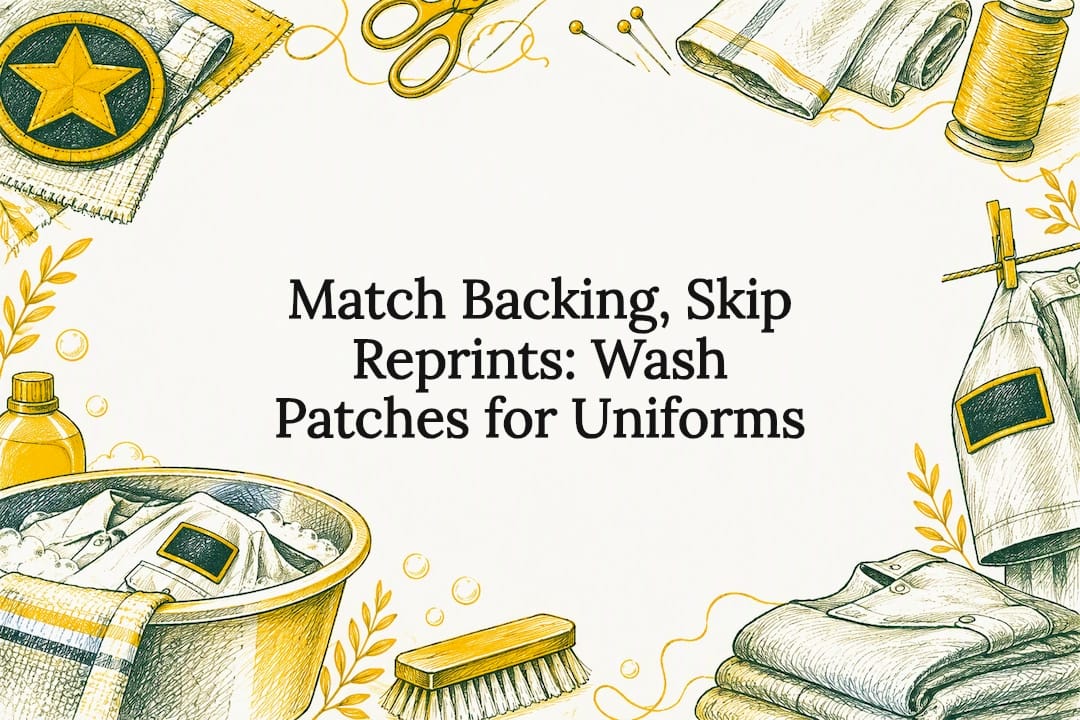 Match Backing, Skip Reprints: Wash Patches for Uniforms