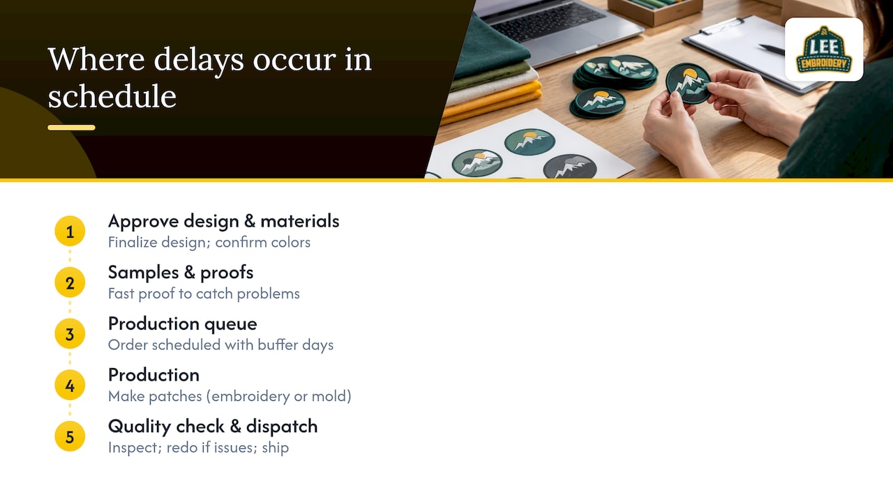 Custom patch order scheduling stages