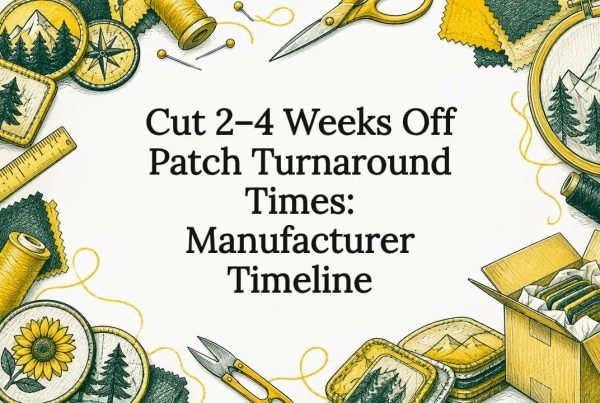 Custom patch manufacturing timeline title card