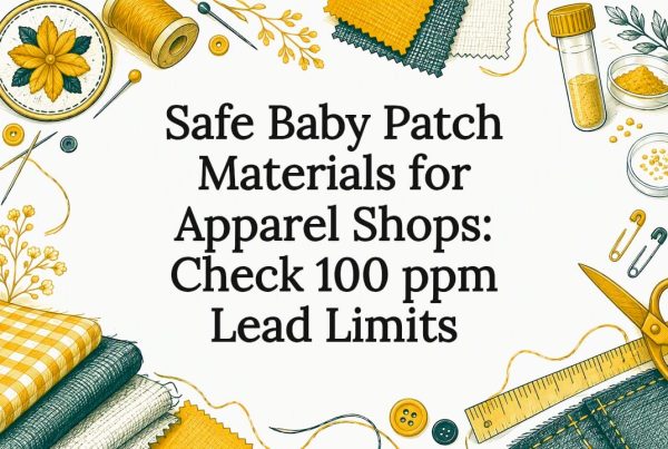 Decorative patch safety title card illustration