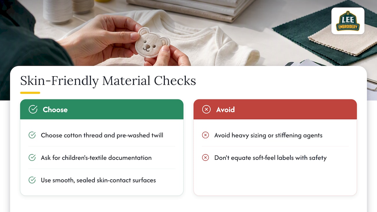 6. Hypoallergenic and skin-friendly materials for baby patches — overview diagram