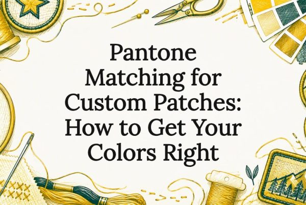 Sketch accents framing custom patch color title