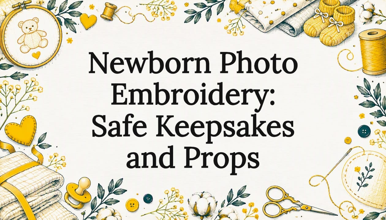 Newborn Photo Embroidery: Safe Keepsakes and Props