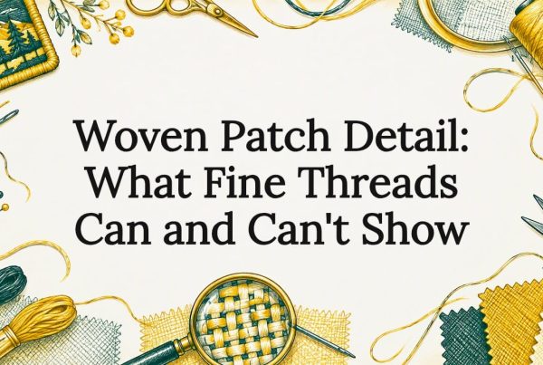 Woven patch detail title card illustration