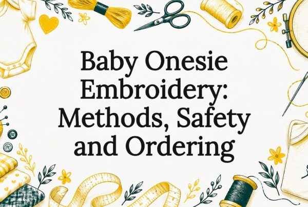 Hand-drawn baby embroidery title card